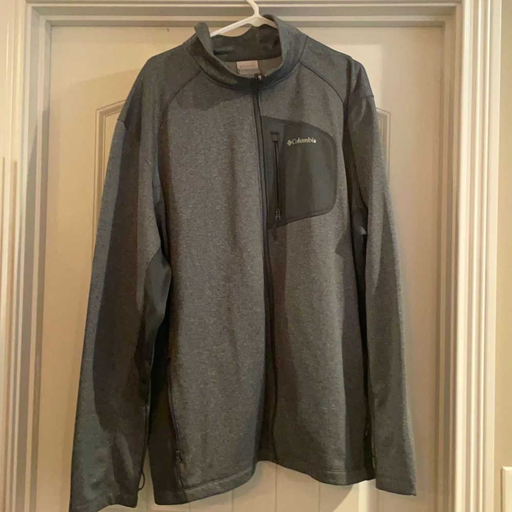 Men’s Grey Full zip jacket. Columbia size XXL